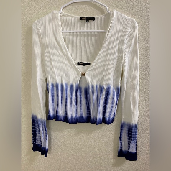 Maje White & Blue Ombre Sweater Set - Size Small - Picture 2 of 6